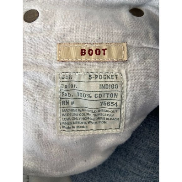 Vintage Abercrombie & Fitch women' 10R boot cut light wash button fly jeans - Picture 7 of 9